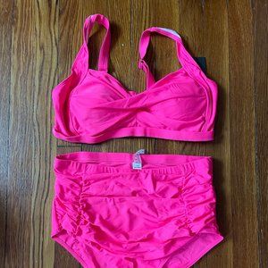 Hot Pink XL high waisted swimsuit